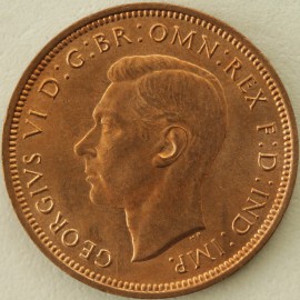 HALFPENCE 1945  GEORGE VI  BU