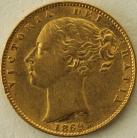 SOVEREIGNS 1869  VICTORIA LONDON SHILED. DIE NUMBER 57 GVF