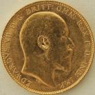 SOVEREIGNS 1909  EDWARD VII PERTH BU