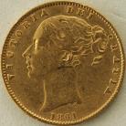 SOVEREIGNS 1861  VICTORIA LONDON SHILED NVF