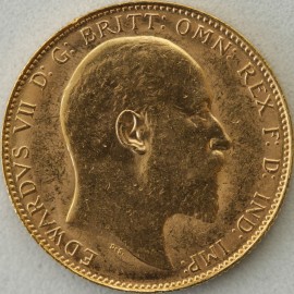 SOVEREIGNS 1908  EDWARD VII PERTH UNC LUS