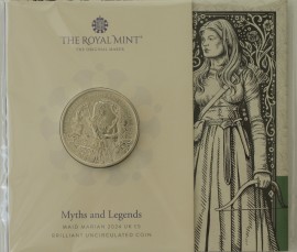 FIVE POUNDS 2024  CHARLES III MYTHS AND LEGENDS - MAID MARIAN PACK BU