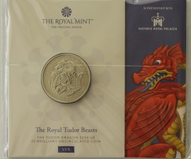 FIVE POUNDS 2024  CHARLES III ROYAL TUDOR BEASTS. TUDOR DRAGON PACK BU