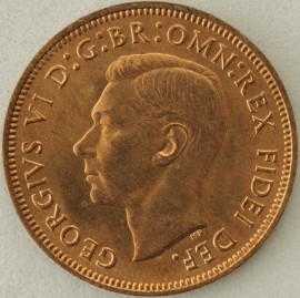 HALFPENCE 1951  GEORGE VI SCARCE BU