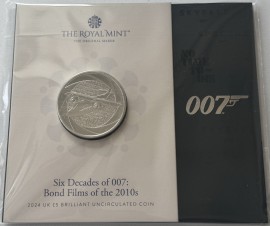 FIVE POUNDS 2024  CHARLES III SIX DECADES OF 007 SERIES - BOND FILMS OF THE 2010S PACK BU