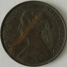 HALFPENCE 1869  VICTORIA EXTREMELY RARE UNC.T
