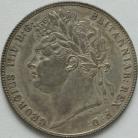 HALF CROWNS 1821  GEORGE IV LAUREATE HEAD GEF.T
