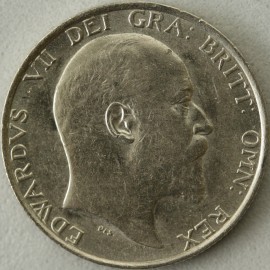 SHILLINGS 1909  EDWARD VII SCARCE GEF