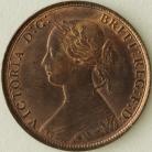 HALFPENCE 1874 H VICTORIA SCARCE UNC LUS