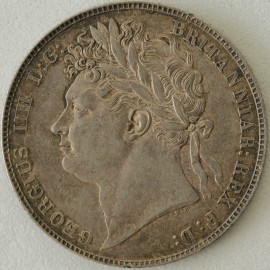 HALF CROWNS 1823  GEORGE IV 1ST HEAD. 2ND REVERSE GVF