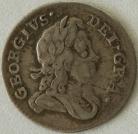 THREEPENCES SILVER 1727  GEORGE I SCARCE GF