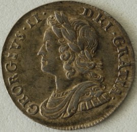 THREEPENCES SILVER 1746  GEORGE II SCARCE NEF