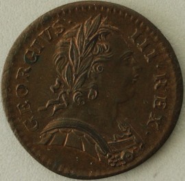 FARTHINGS 1771  GEORGE III VERY SCARCE GRADE UNC LUS