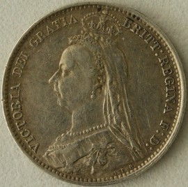 SIXPENCES 1890  VICTORIA  VF