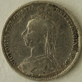 SIXPENCES 1892  VICTORIA SCARCE  GF
