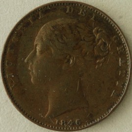 FARTHINGS 1846  VICTORIA SCARCE GVF