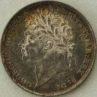 SHILLINGS 1821  GEORGE IV 1ST HEAD. 1ST REVERSE UNC LUS