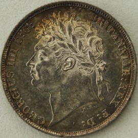 SHILLINGS 1821  GEORGE IV 1ST HEAD. 1ST REVERSE UNC LUS