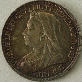 SHILLINGS 1895  VICTORIA LARGE ROSE UNC T