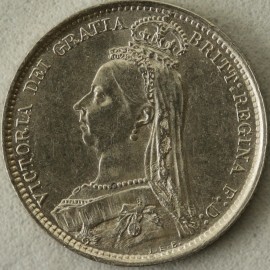 SIXPENCES 1889  VICTORIA  GEF