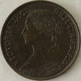 FARTHINGS 1875  VICTORIA LARGE DATE  F528 SCARCE GVF