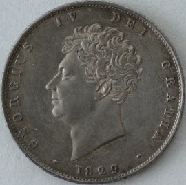 HALF CROWNS 1829  GEORGE IV SCARCE NEF