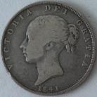 HALF CROWNS 1841  VICTORIA EXTREMELY RARE. EDGE KNOCK F
