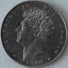 SIXPENCES 1828  GEORGE IV SCARCE            NUNC T.