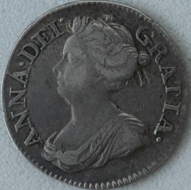 THREEPENCES SILVER 1706  ANNE  GF