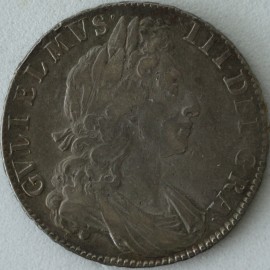 HALF CROWNS 1700  WILLIAM III TERTIO. SCARCE. SUPERB TONE. GVF