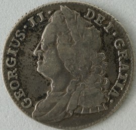 SIXPENCES 1743  GEORGE II ROSES  GF