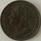 FARTHINGS 1822  GEORGE IV D OVER D IN DEF GVF