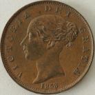 HALFPENCE 1853  VICTORIA GVF