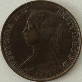 Halfpence 1864  VICTORIA SCARCE GVF