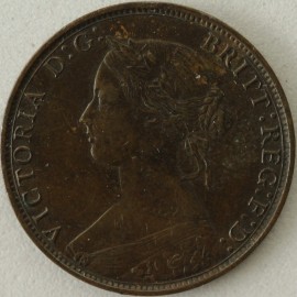 HALFPENCE 1868  VICTORIA VERY SCARCE GVF