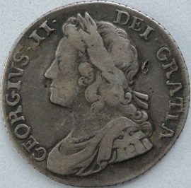 SHILLINGS 1739  GEORGE II ROSES GF