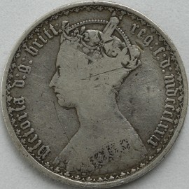 FLORINS 1879  VICTORIA NO DIE NUMBER WITH WW  GF