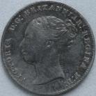 THREEPENCES SILVER 1843  VICTORIA GF