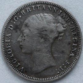 THREEPENCES SILVER 1878  VICTORIA  GF