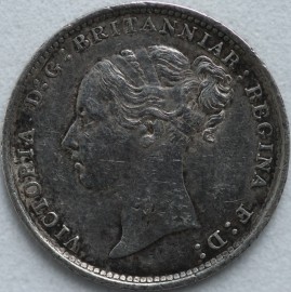 THREEPENCES SILVER 1881  VICTORIA  GVF
