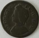 FARTHINGS 1737  GEORGE II SMALL DATE GF