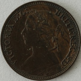 FARTHINGS 1880  VICTORIA 4 BERRIES RARE GVF