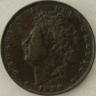FARTHINGS 1829  GEORGE IV SCARCE NVF