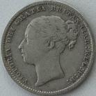 SHILLINGS 1887  VICTORIA YOUNG HEAD SCARCE GF