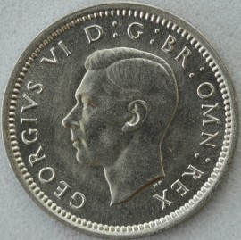 THREEPENCES SILVER 1940  GEORGE VI SCARCE BU