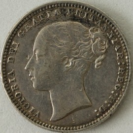 SHILLINGS 1875  VICTORIA DIE NUMBER 21 GVF