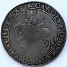 CHARLES I 1635 -1636 CHARLES I CROWN TOWER MINT GR III 3RD HORSEMAN PLUME OVER SHIELD MM CROWN GF/VF