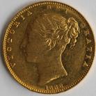 SOVEREIGNS 1838  VICTORIA VICTORIA RARE - TINY EDGE KNOCK GEF 