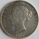 HALF CROWNS 1849  VICTORIA LARGE DATE GEF