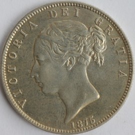 HALF CROWNS 1875  VICTORIA SCARCE NUNC LUS